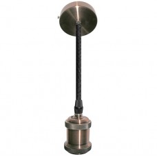 Φωτιστικό Κρεμαστό Μονόφωτο με ντουί E27 Ροζ Αντικέ 21-27344